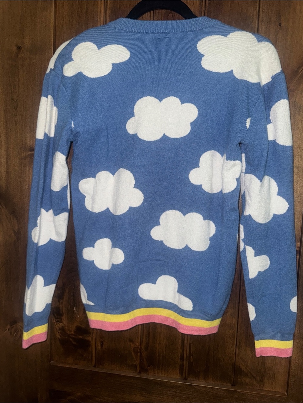 Pixar “Up” Cloud Print Crewneck Sweater with Balloon House Motif - Picture 5 of 5